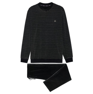 402619 Norman Homewear - R04W Black/White Stripes